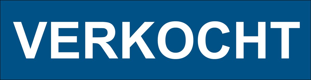 Blauw | Verkocht Stickers voor Makelaars - 6 Stuks, 40x10cm